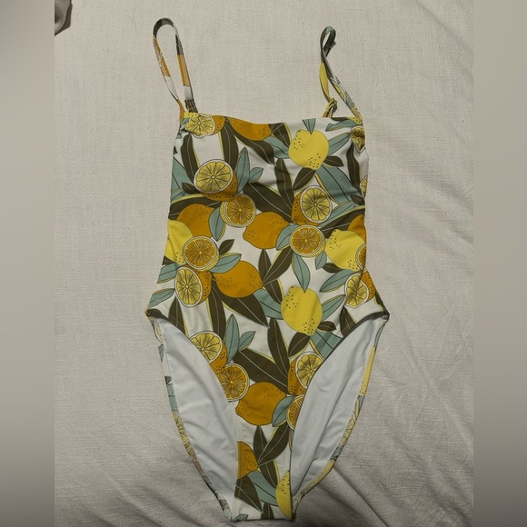 NWT Andrea Iyamah Sari One Piece Bathing Suit Lemon Print Swimsuit Size XS - Picture 4 of 9